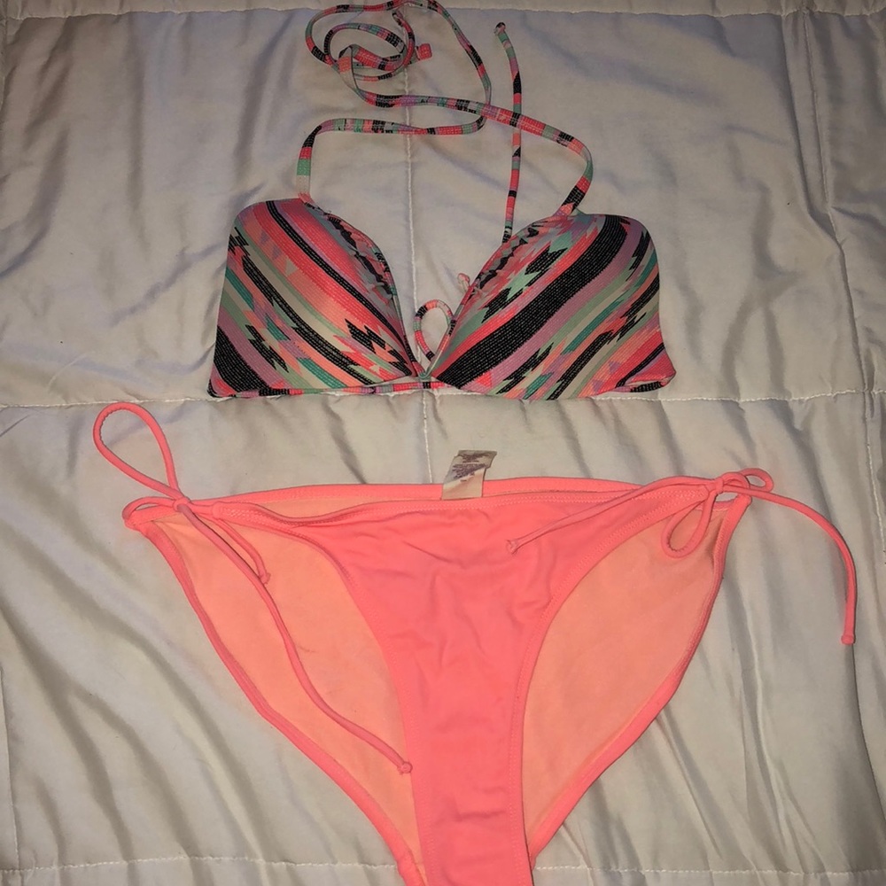 Multi-Colored Two-Piece Swimsuit